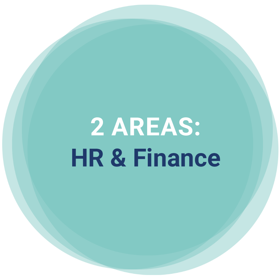 2 domeinen: HR en Finance